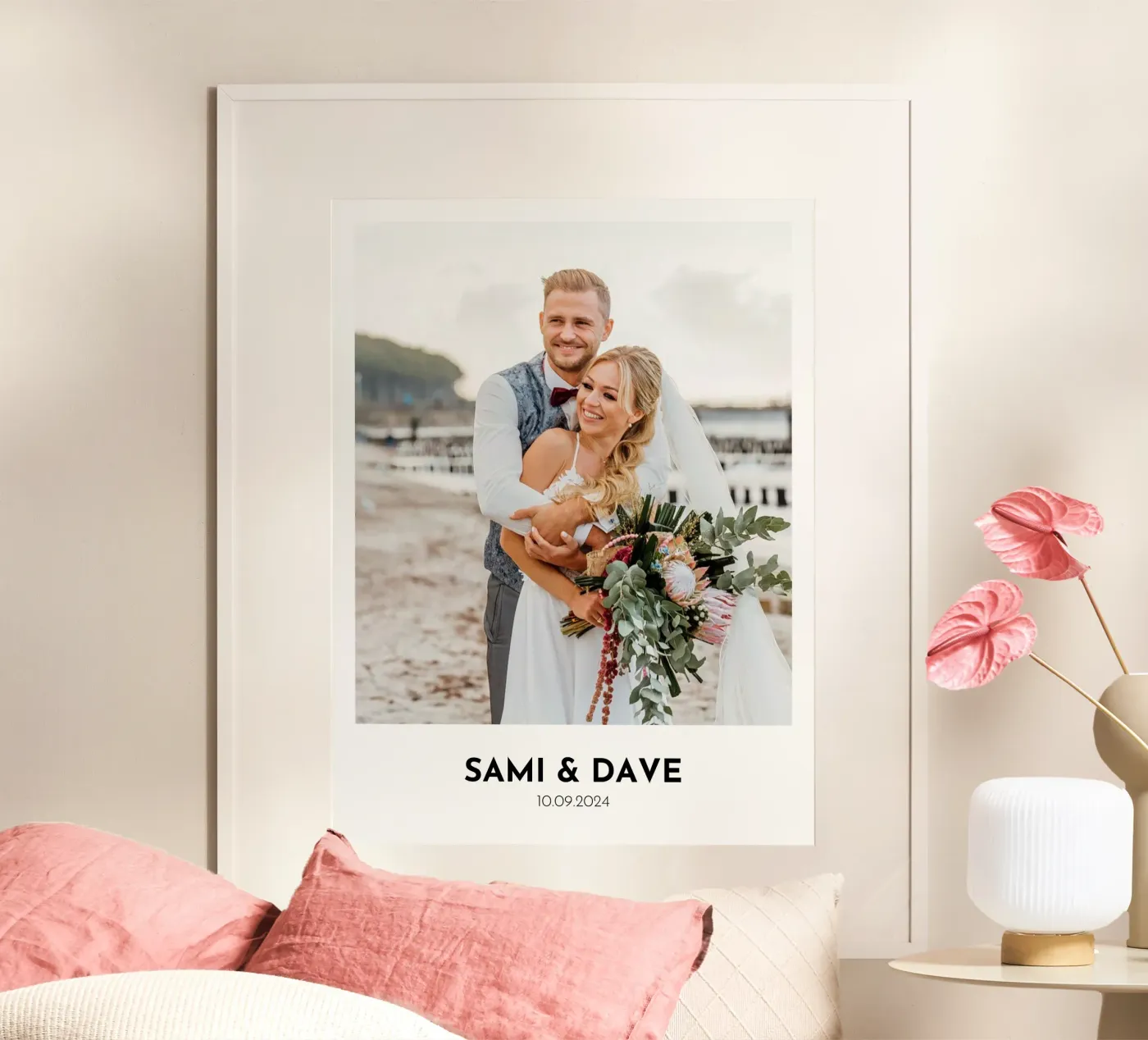 Personalisiertes Geschenk zum Hochzeitstag drucken Poster von Prints By Ayleen