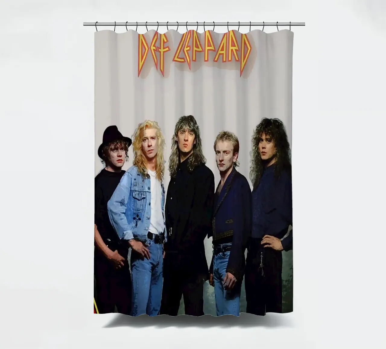 Def Leppard band shower curtain by vanhesling