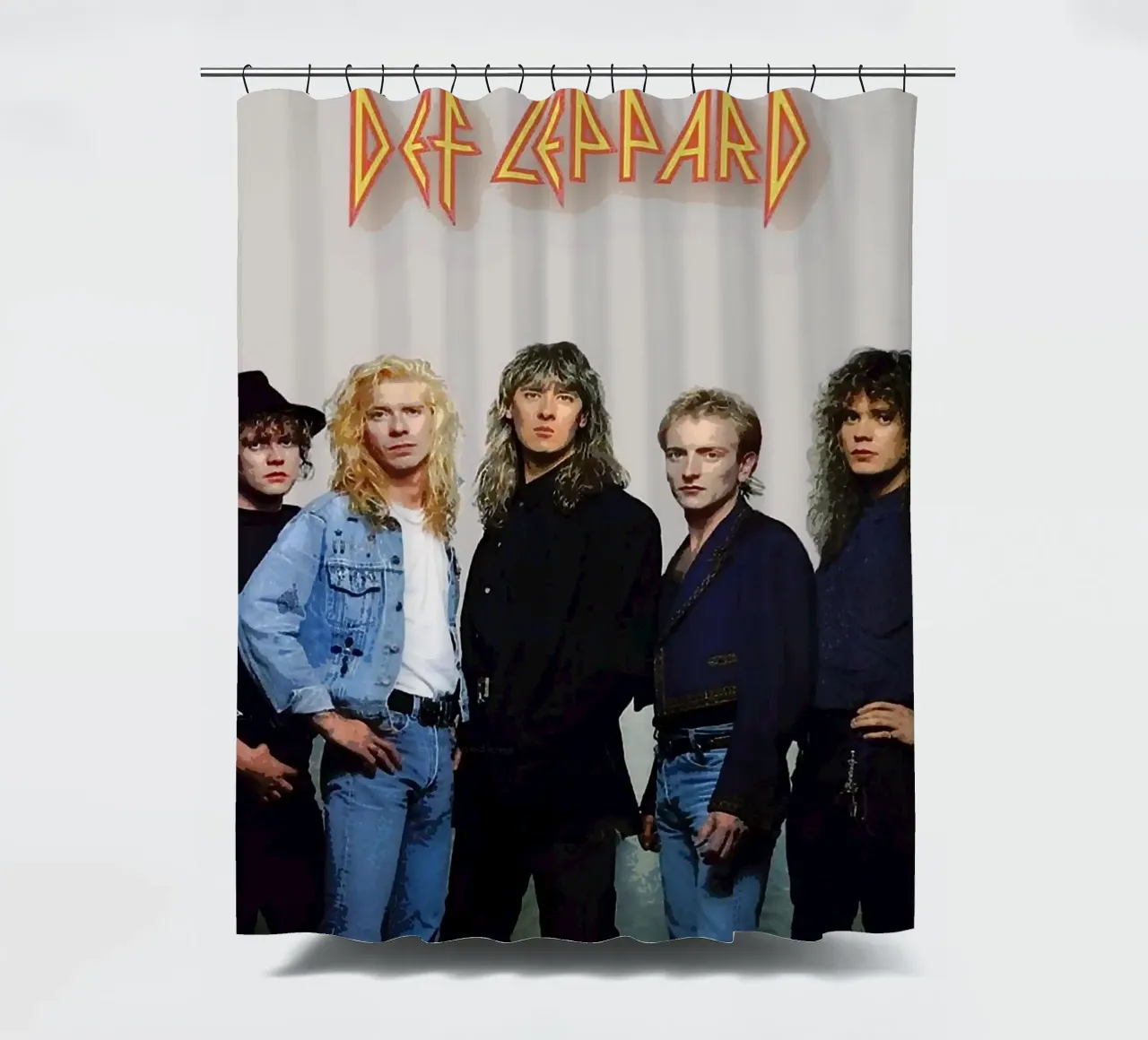Def Leppard band shower curtain by vanhesling