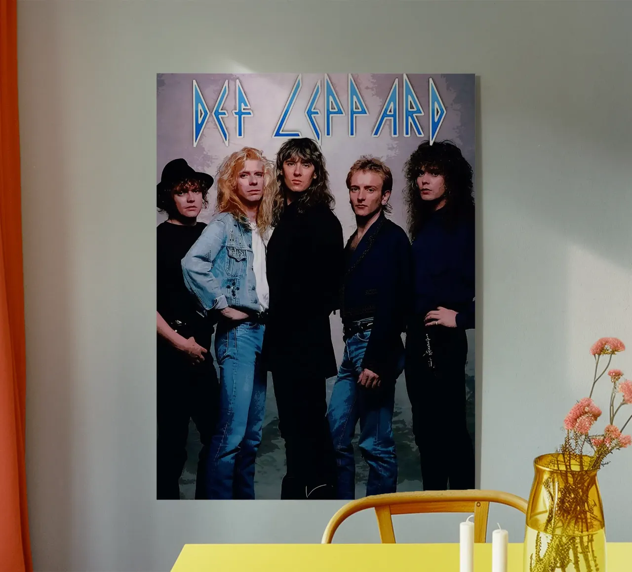 Groupe Def Leppard plexiglas de vanhesling
