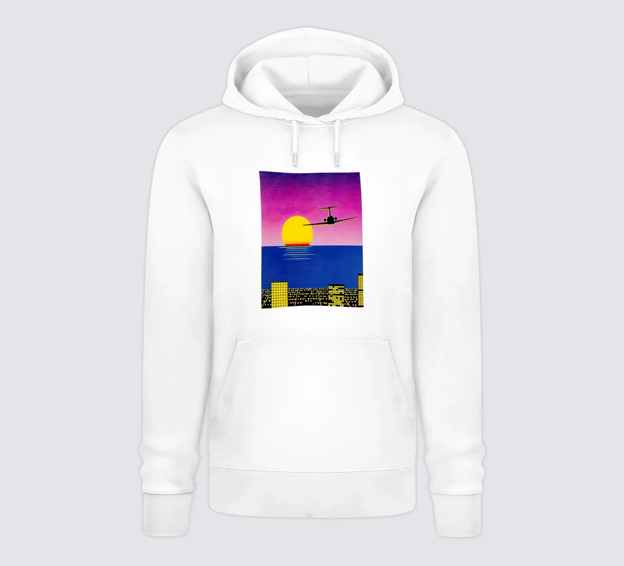 Hiroshi Nagai Tramonto in aereo felpa con cappuccio da THE CAROLINE