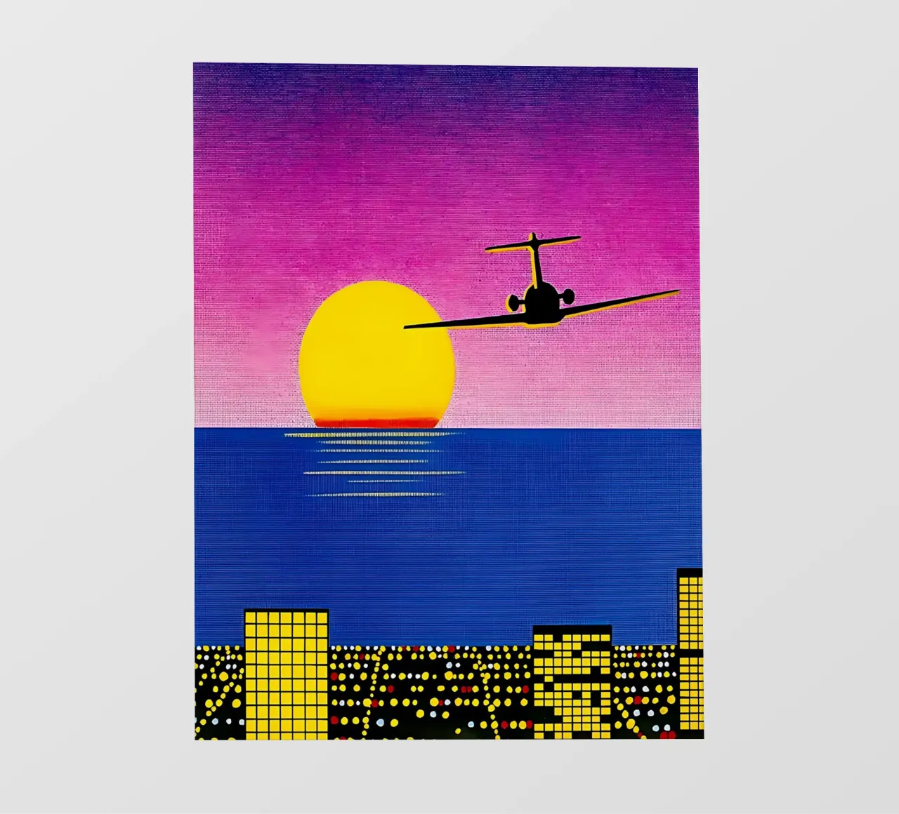 Hiroshi Nagai Tramonto in aereo pellicola backlit da THE CAROLINE