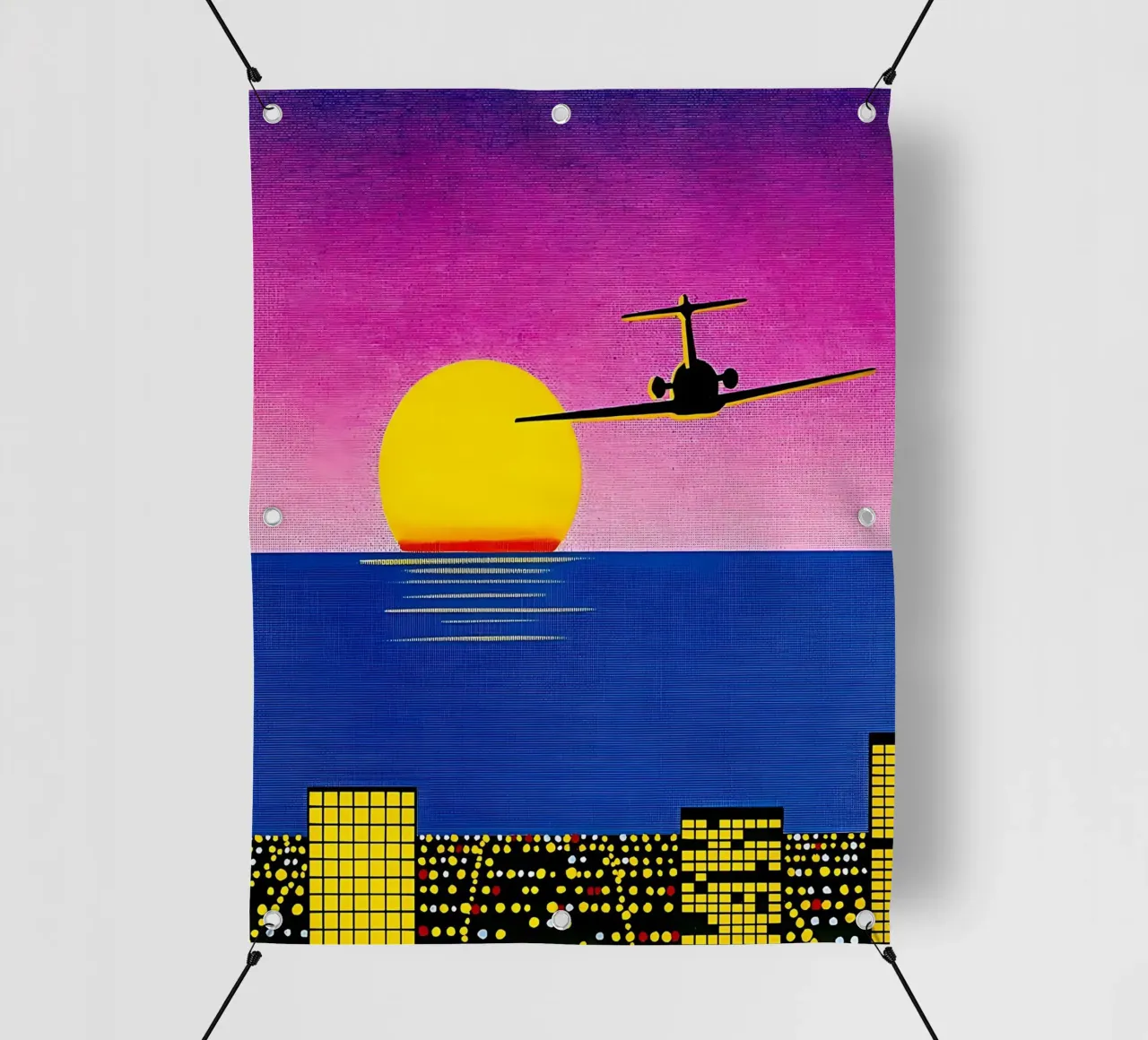 Hiroshi Nagai Tramonto in aereo telo in pvc da THE CAROLINE