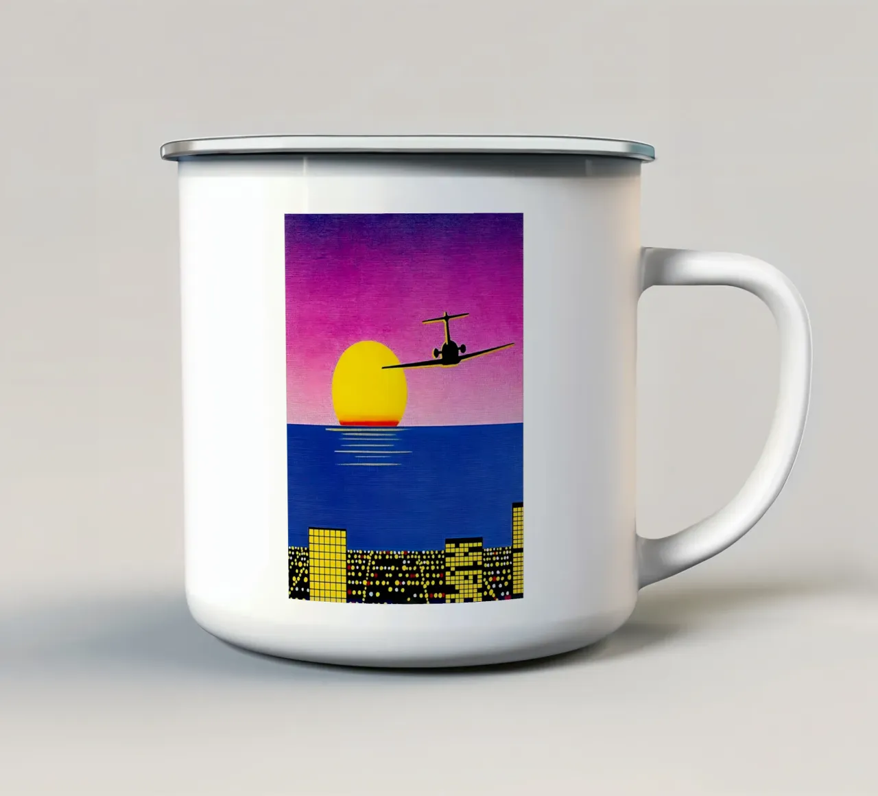 Hiroshi Nagai Tramonto in aereo tazza in smalto da THE CAROLINE