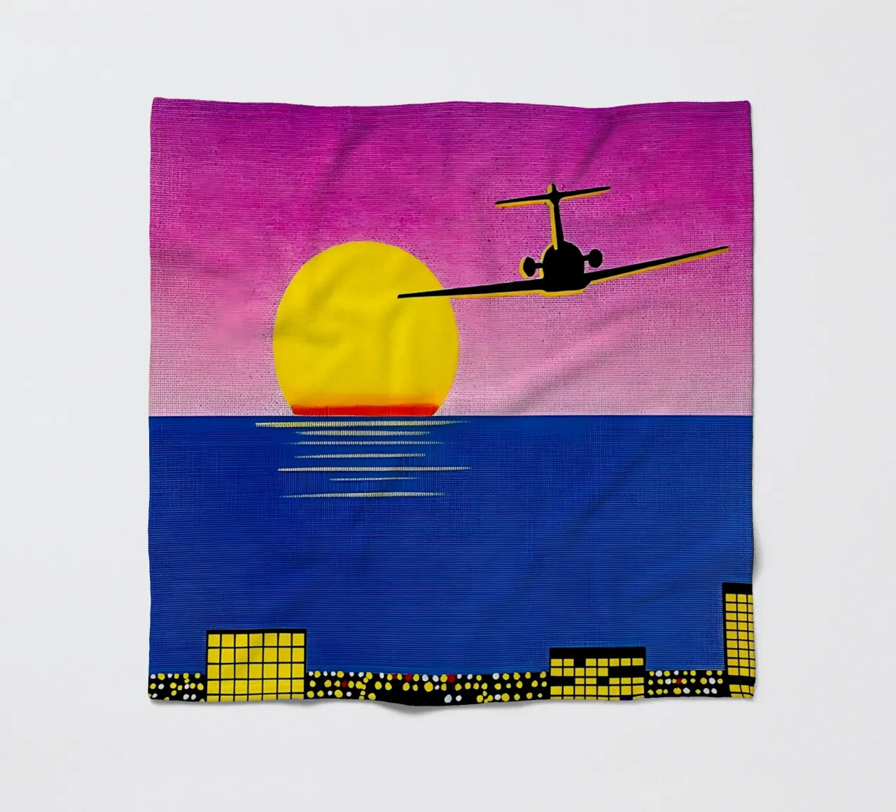 Hiroshi Nagai Tramonto in aereo coperta in pile da THE CAROLINE