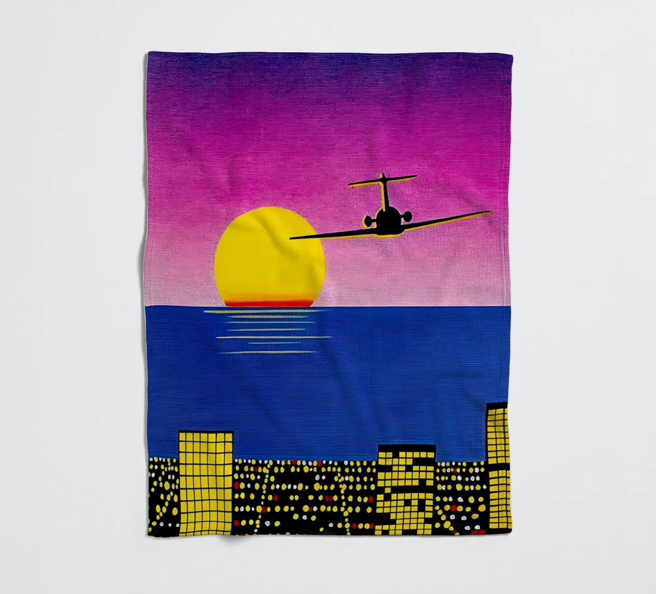 Hiroshi Nagai Tramonto in aereo coperta in pile da THE CAROLINE