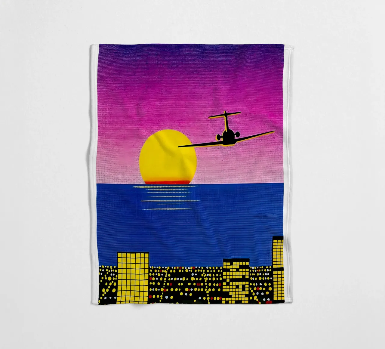 Hiroshi Nagai Tramonto in aereo coperta in pile da THE CAROLINE