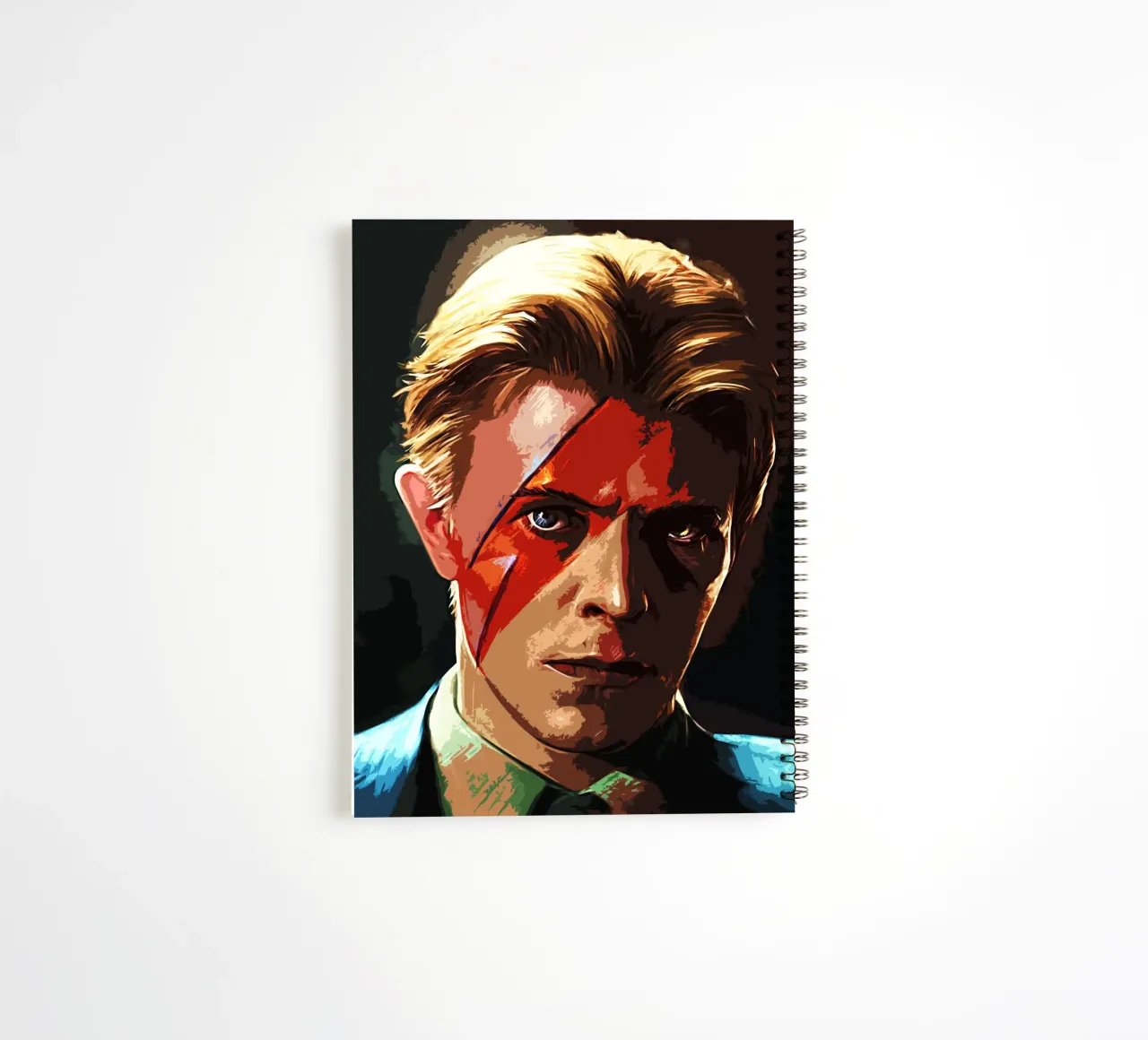David Bowie 7 Art spiral notebook by music soul