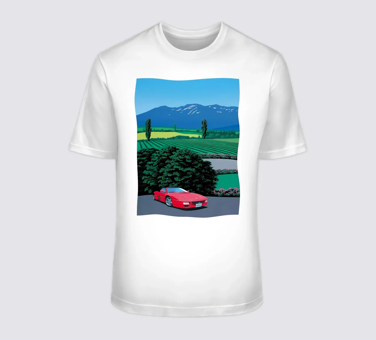 Hiroshi Nagai Due auto rosse t-shirt da THE CAROLINE
