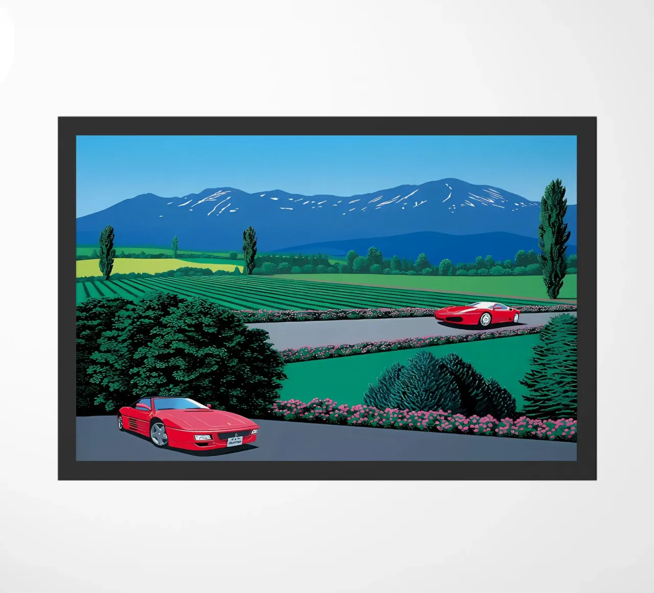 Hiroshi Nagai Due auto rosse zerbino da THE CAROLINE