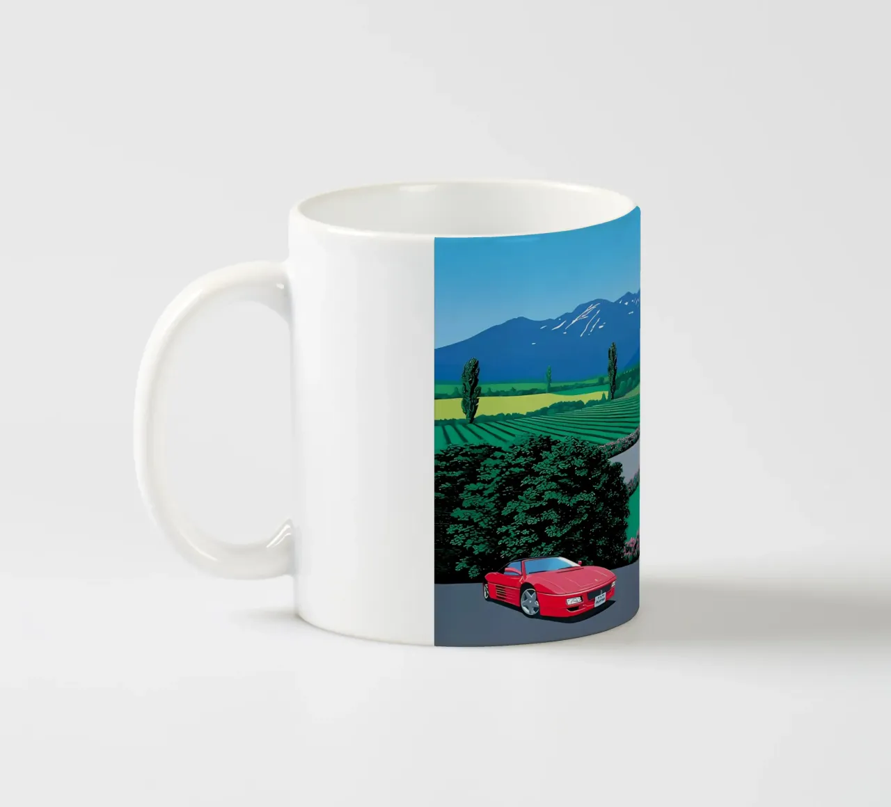 Hiroshi Nagai Due auto rosse tazza in ceramica da THE CAROLINE