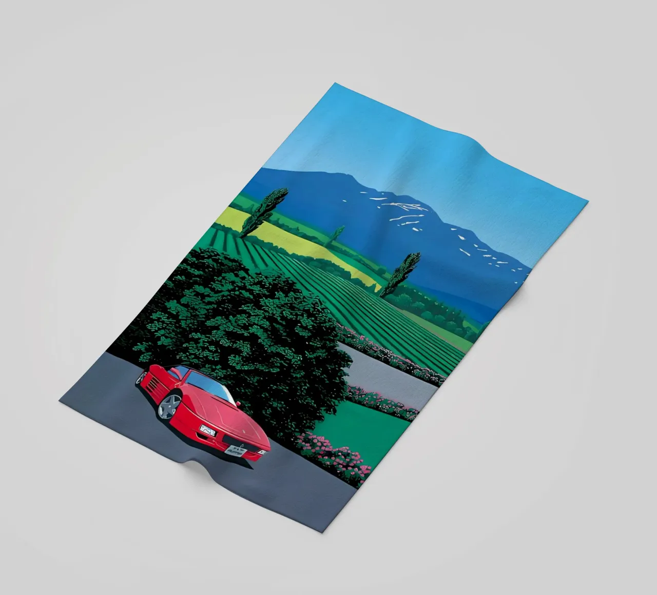 Hiroshi Nagai Due auto rosse telo mare da THE CAROLINE