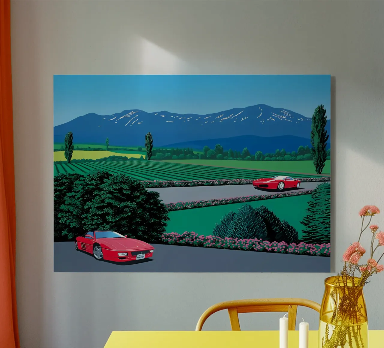 Hiroshi Nagai Due auto rosse plexiglass da THE CAROLINE