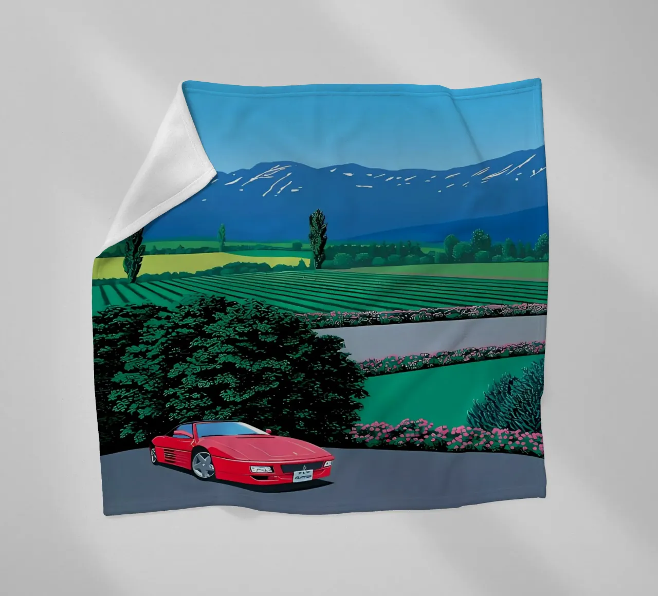 Hiroshi Nagai Due auto rosse coperta in pile da THE CAROLINE
