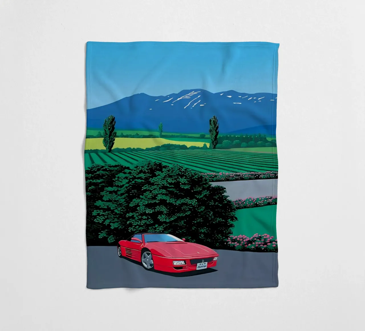 Hiroshi Nagai Due auto rosse coperta in pile da THE CAROLINE