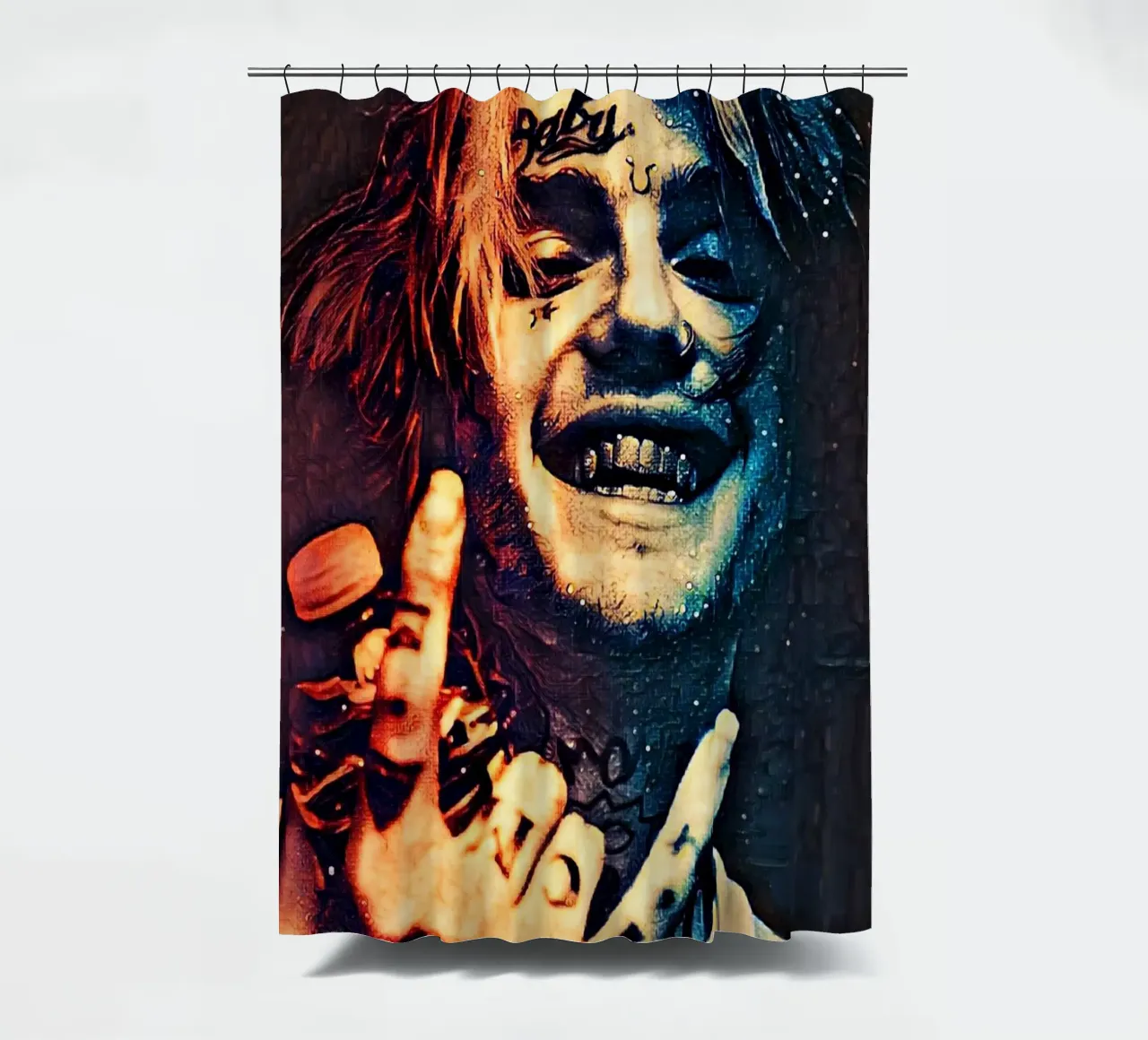 Lil Peep smile rideau de douche de Lembayung art