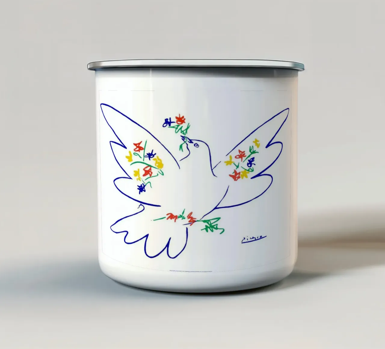 Picasso Pablo Dove Sketch tazza in smalto da Mrs.Allen