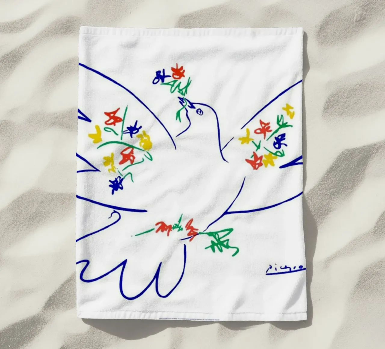 Picasso Pablo Dove Sketch telo mare da Mrs.Allen