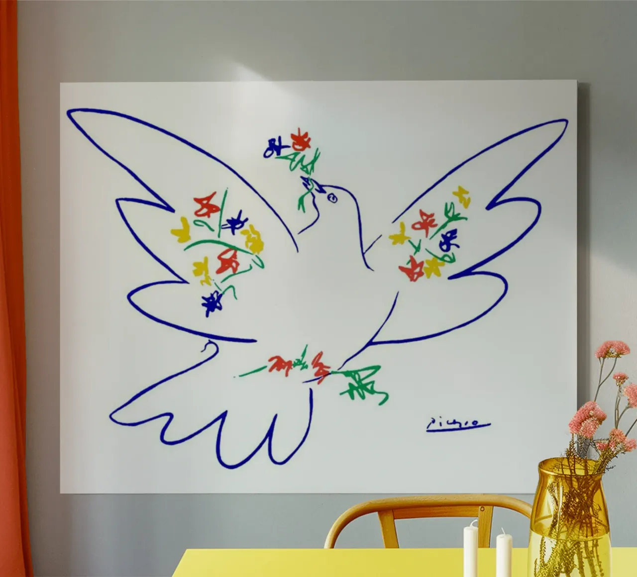 Picasso Pablo Dove Sketch tela con Cornice a cassetta da Mrs.Allen