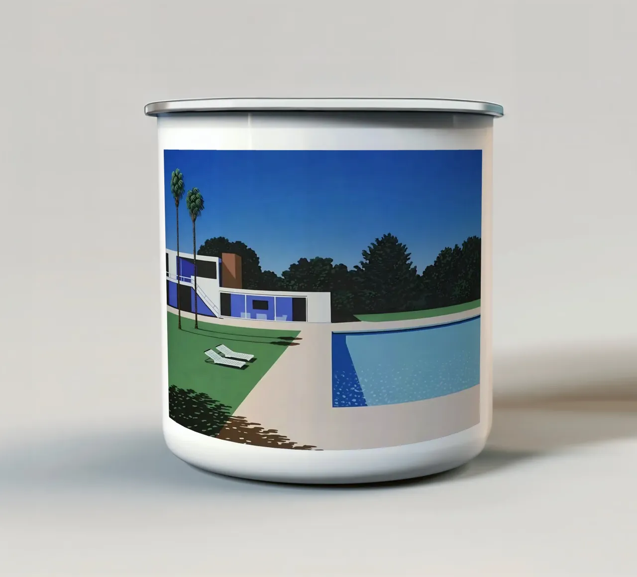 Ancora una volta la piscina di Hiroshi Nagai tazza in smalto da THE CAROLINE