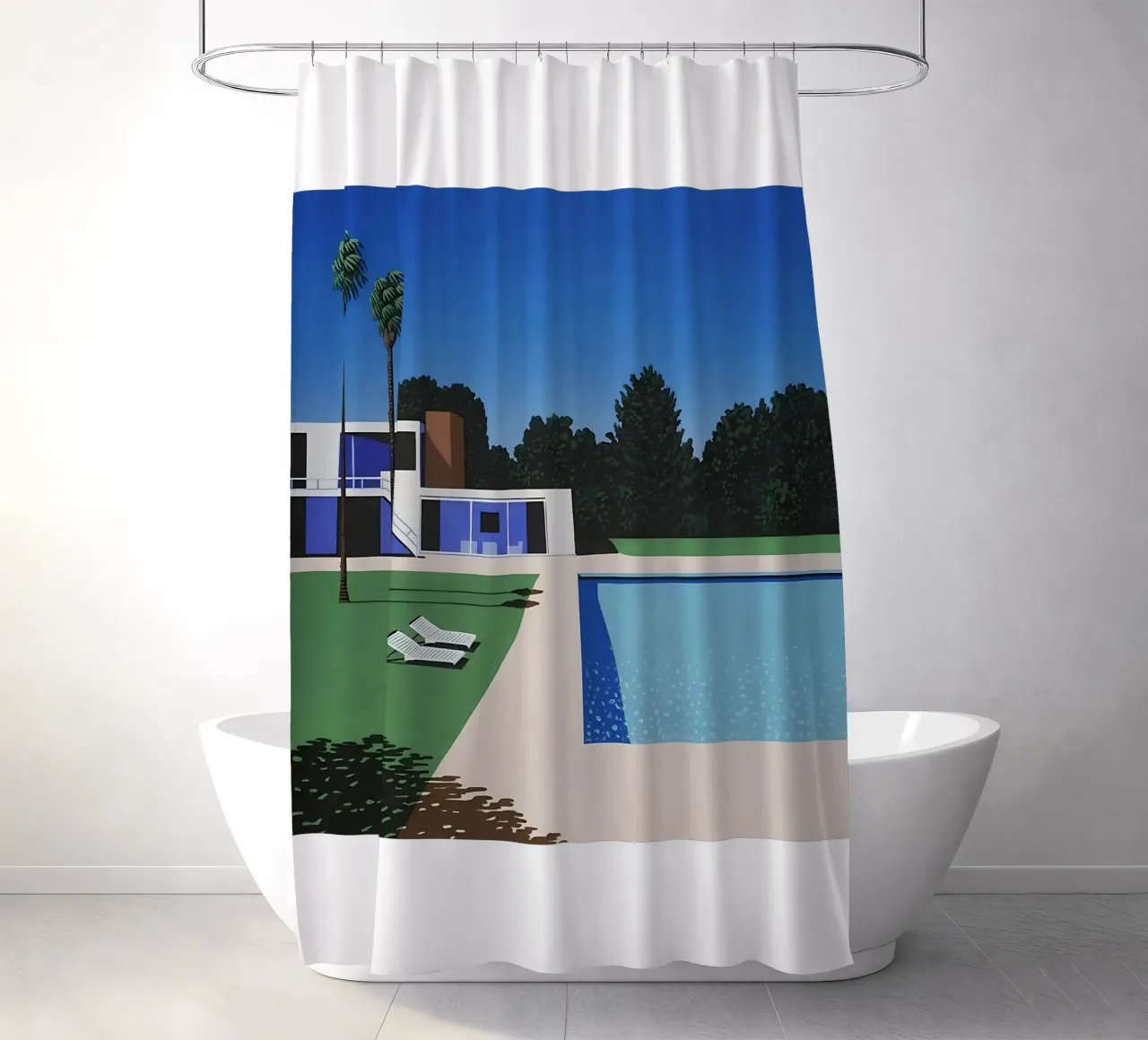 Ancora una volta la piscina di Hiroshi Nagai tenda da doccia da THE CAROLINE
