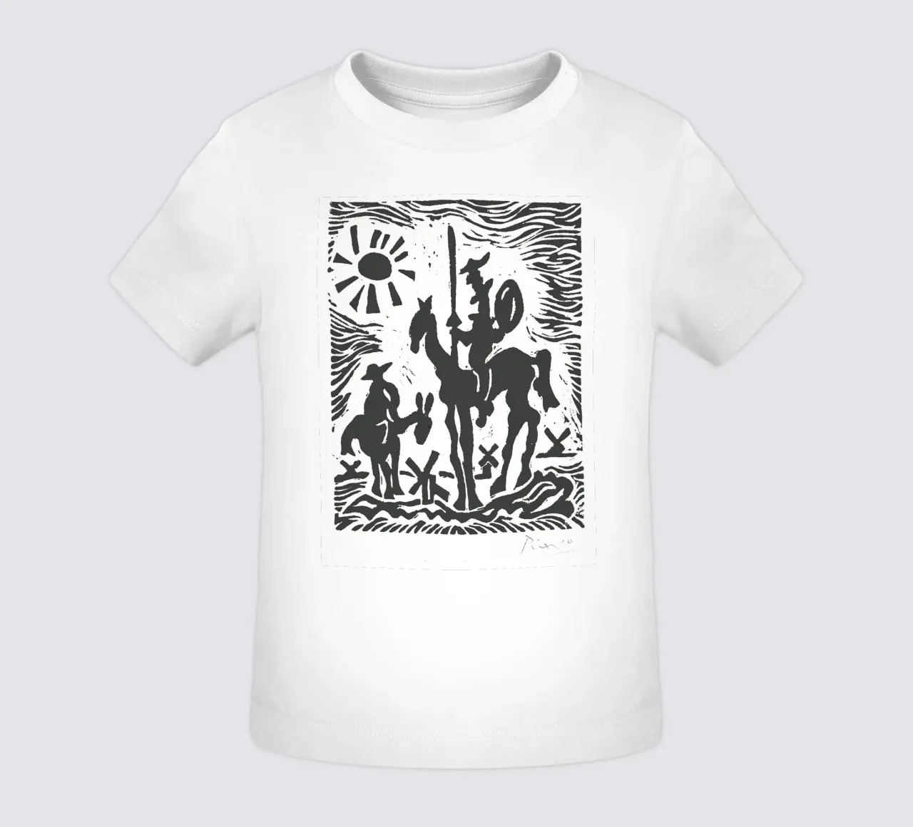 Original Pablo Picasso Don Quixote baby t-shirt by Mrs.Allen