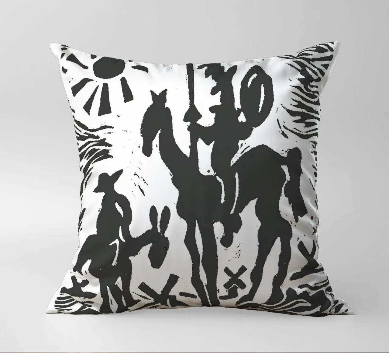 Original Pablo Picasso Don Quixote decorative cushion by Mrs.Allen