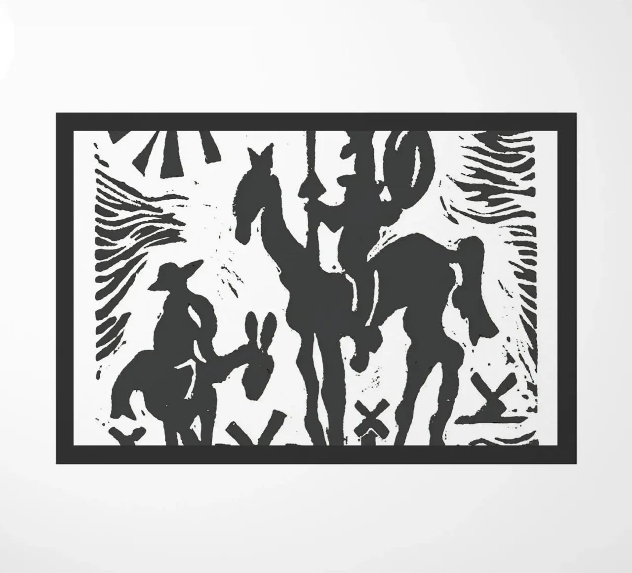 Original Pablo Picasso Don Quixote doormat by Mrs.Allen