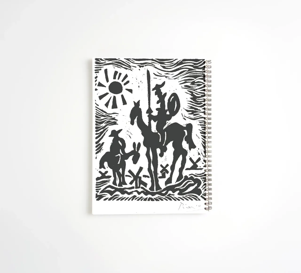 Original Pablo Picasso Don Quixote spiral notebook by Mrs.Allen