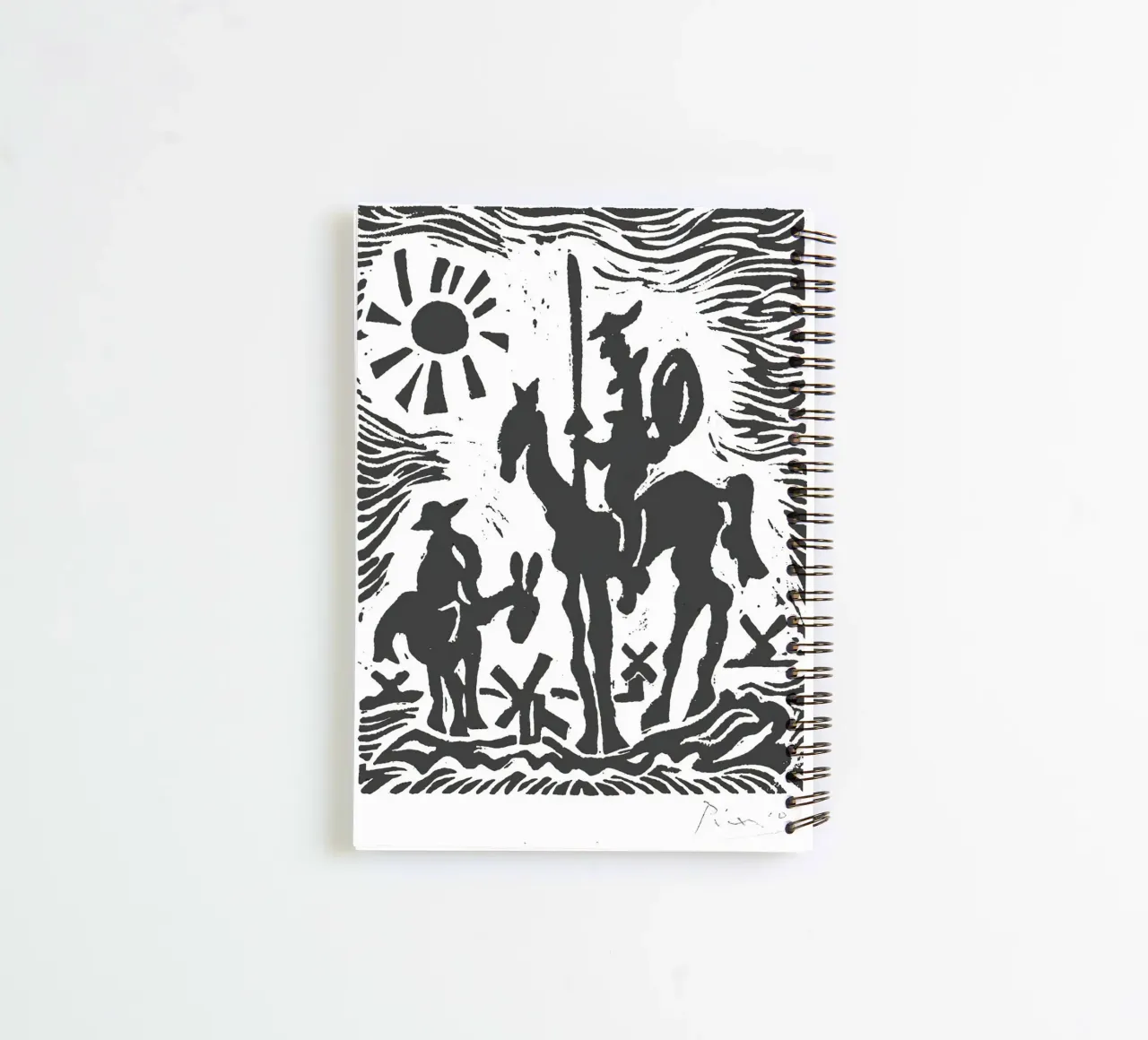 Original Pablo Picasso Don Quixote spiral notebook by Mrs.Allen