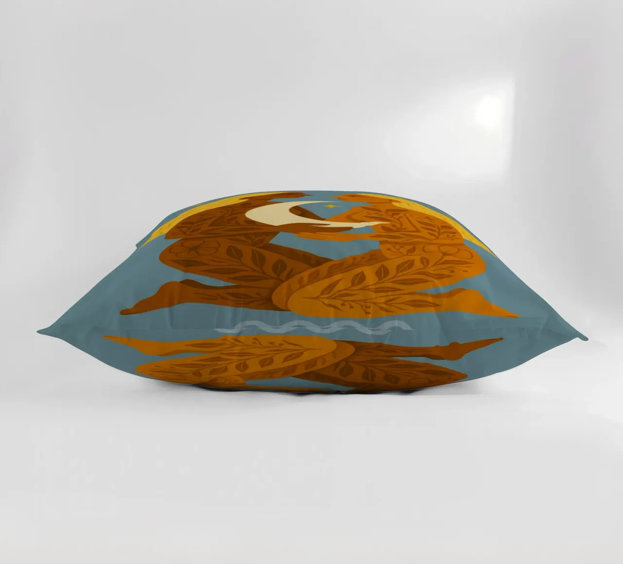 Sisters of the moon decorative cushion by Taika Tori Art