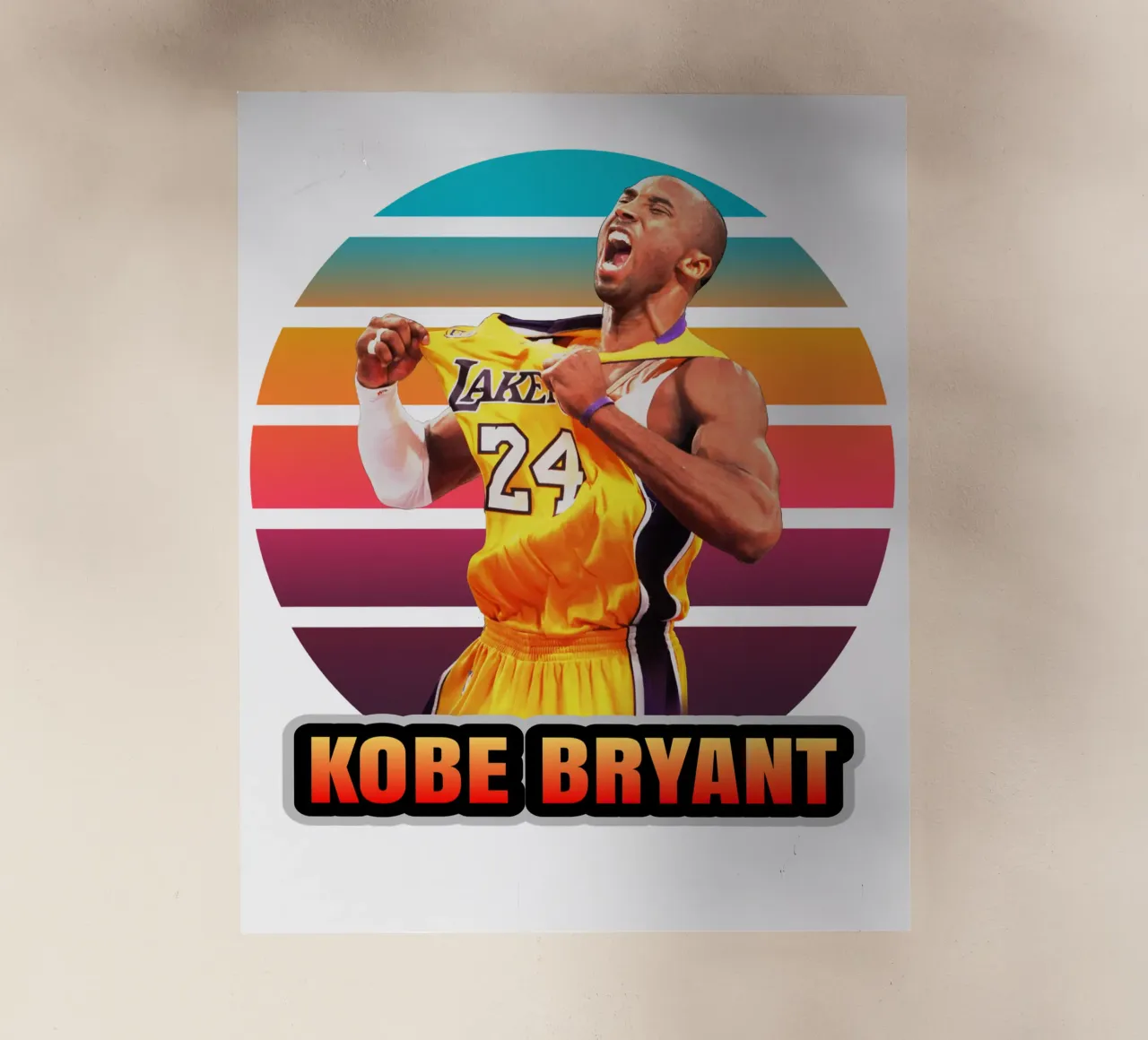 Kobe Bryant vintage pellicola backlit da Lembayung art