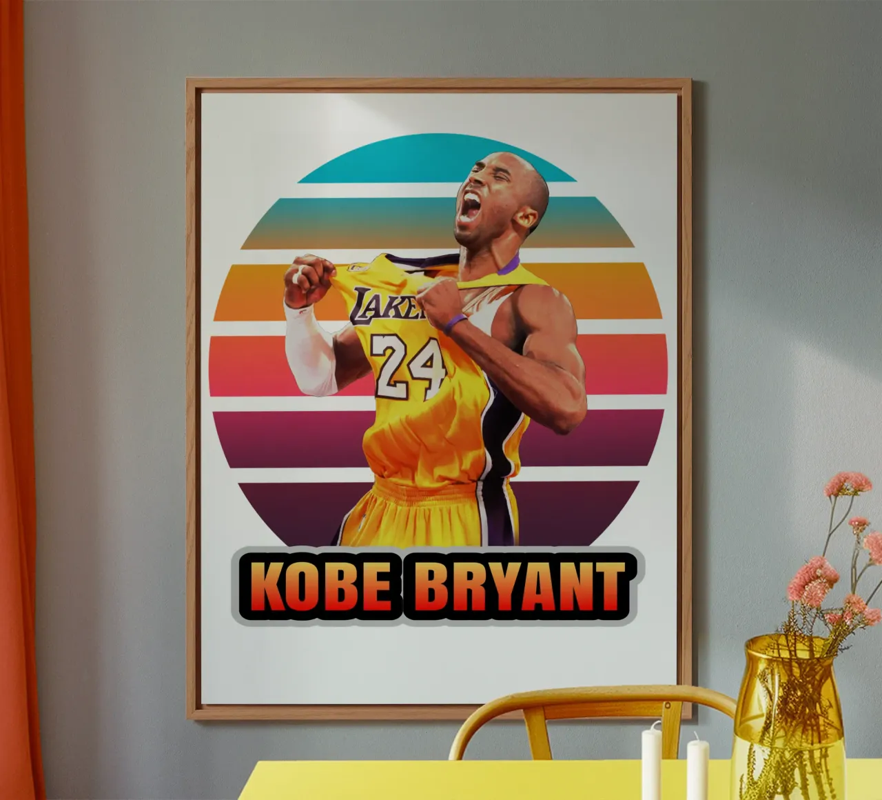 Kobe Bryant vintage alluminio dibond da Lembayung art
