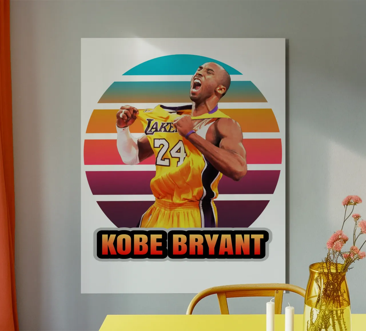 Kobe Bryant vintage alluminio dibond da Lembayung art