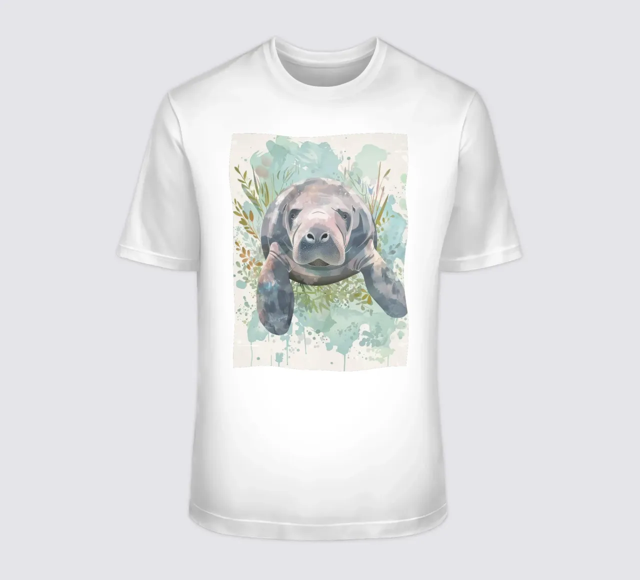Seekuh schwimmt anmutig unter Wasser in einem natürlichen Gewässer T-Shirt von DesignDoodle