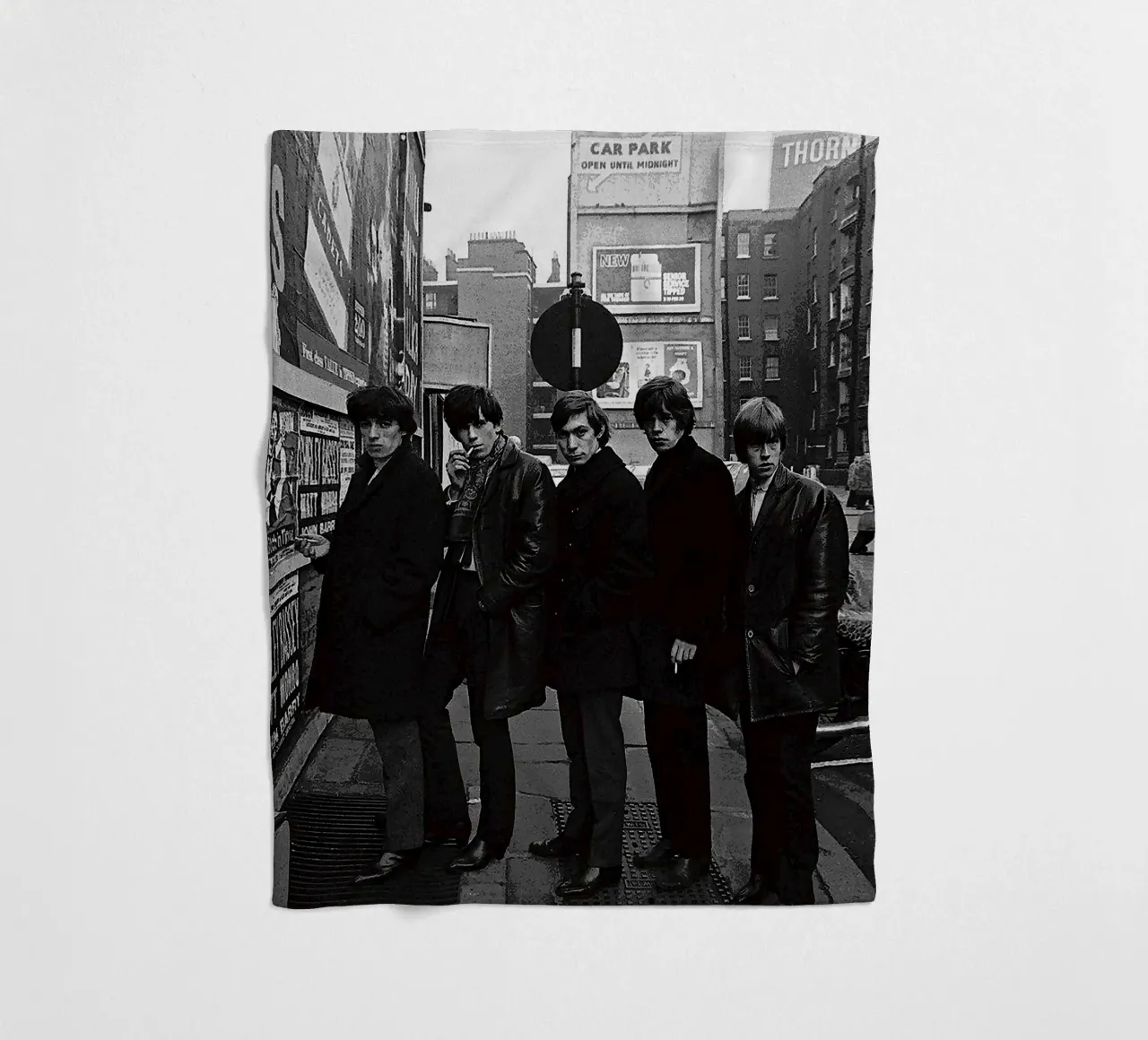 rolling stone band coperta in pile da vanhesling