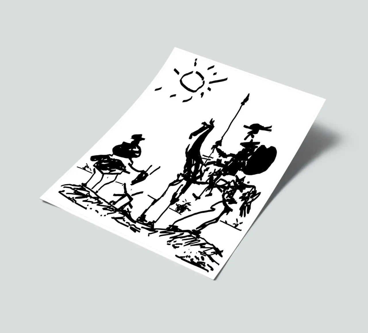 Pablo Picasso Don Quixote sticker sheet by Mrs.Allen