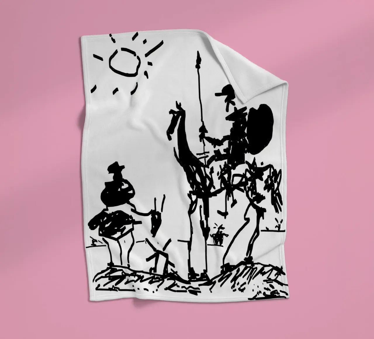 Pablo Picasso Don Quixote fleece blanket by Mrs.Allen