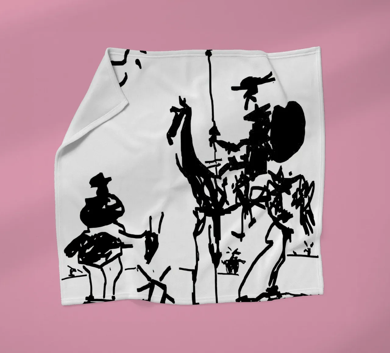 Pablo Picasso Don Quixote fleece blanket by Mrs.Allen