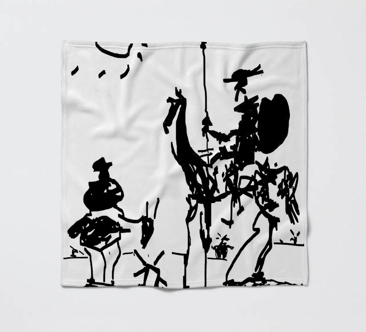 Pablo Picasso Don Quixote fleece blanket by Mrs.Allen