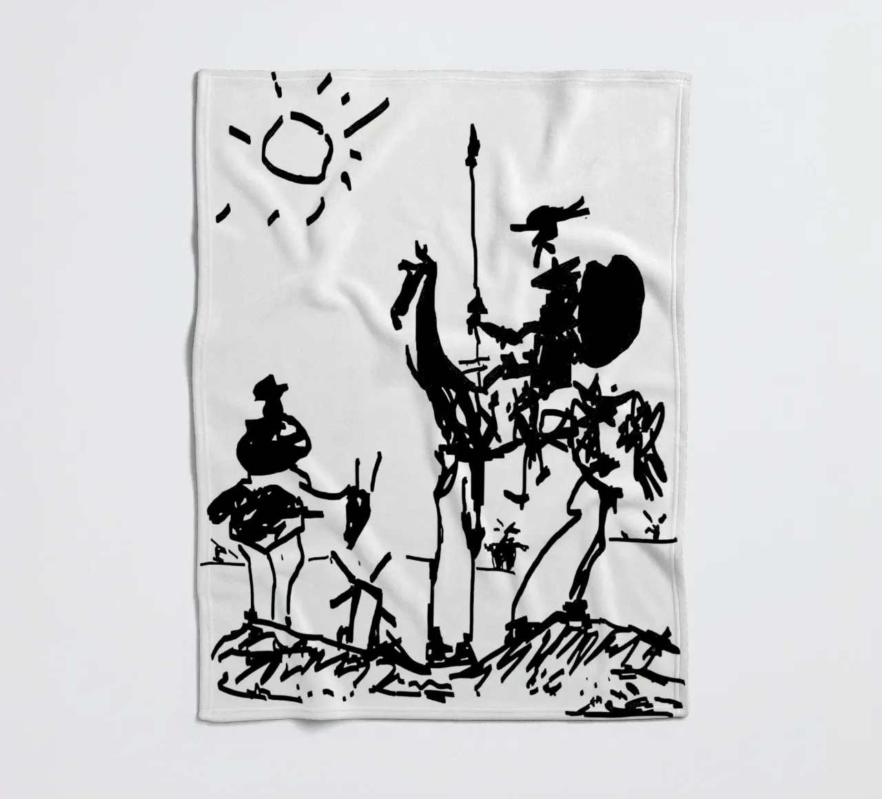 Pablo Picasso Don Quixote fleece blanket by Mrs.Allen