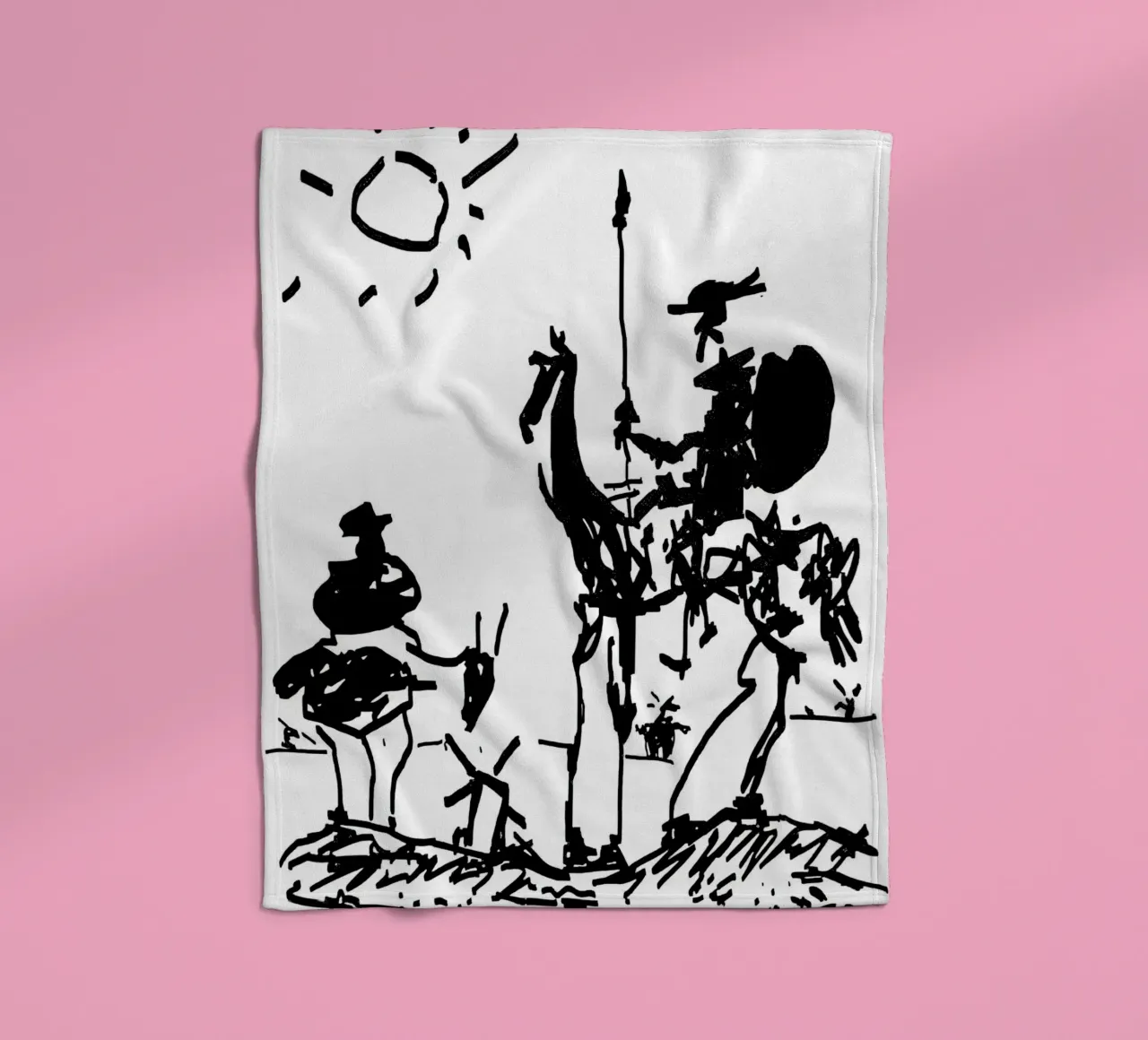 Pablo Picasso Don Quixote fleece blanket by Mrs.Allen