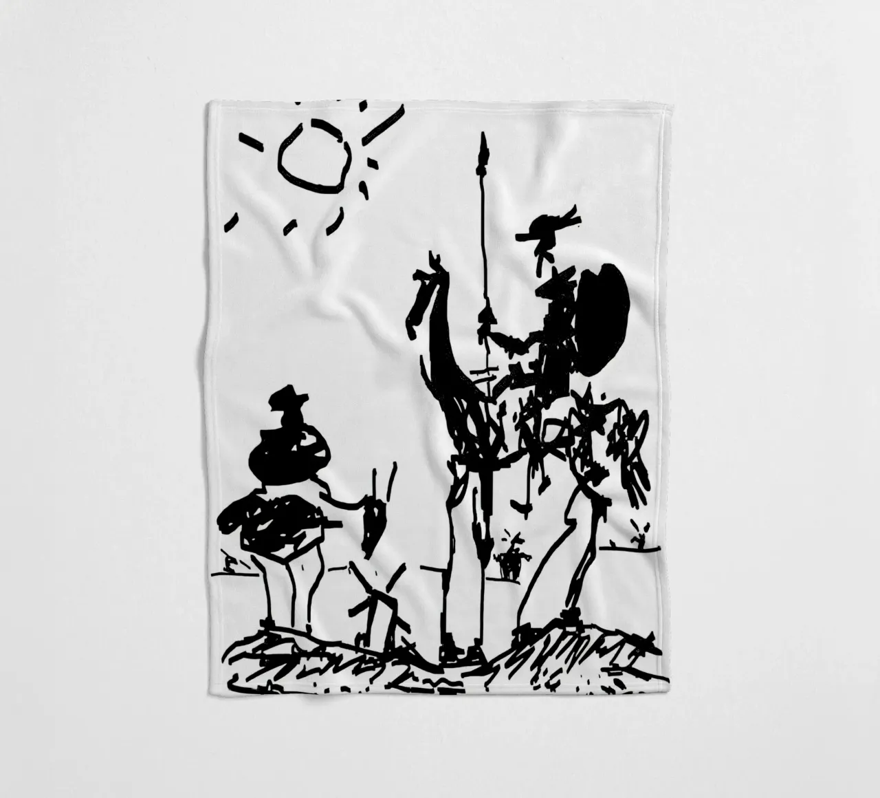 Pablo Picasso Don Quixote fleece blanket by Mrs.Allen