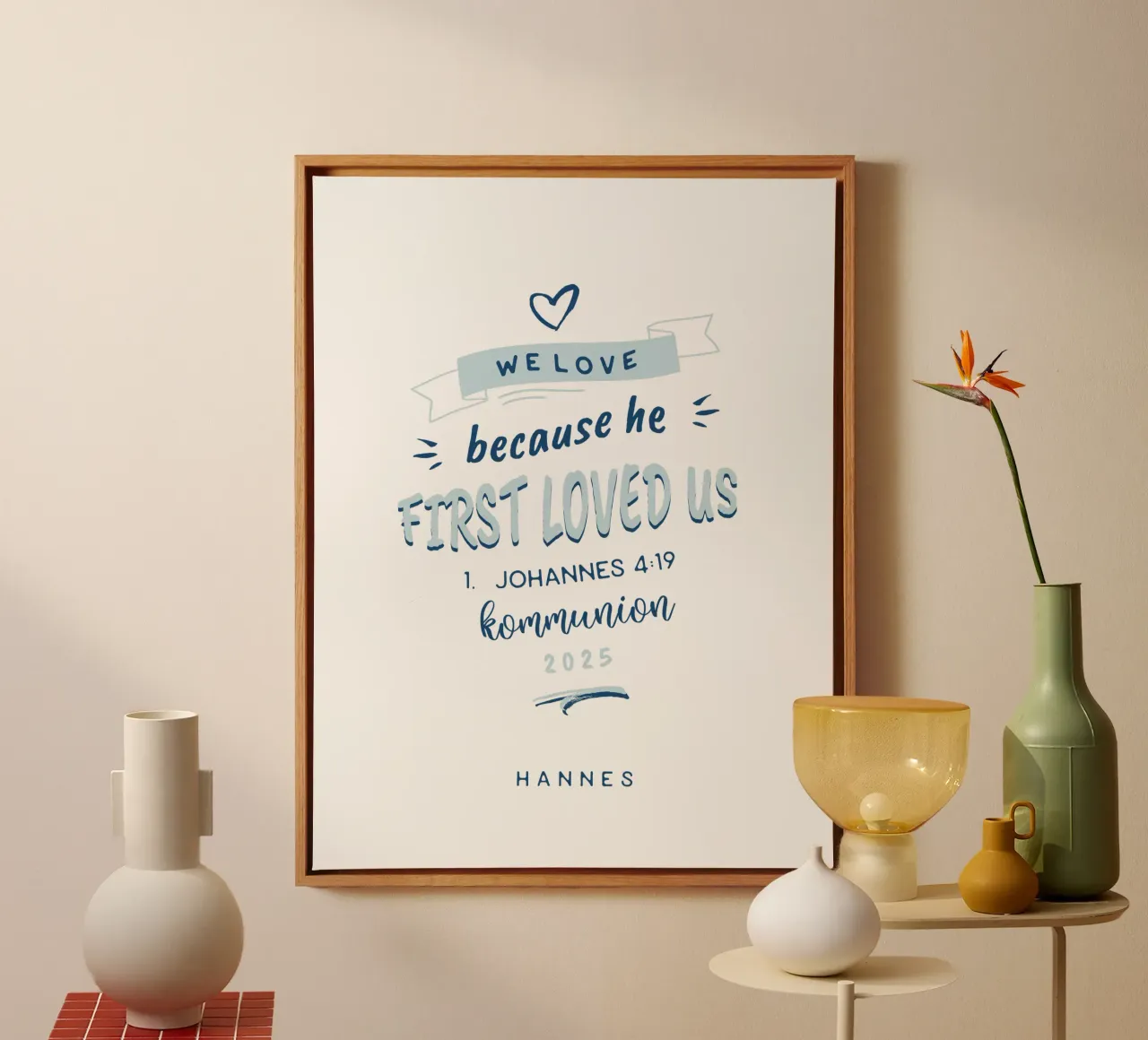 Cool Letters canvas met Baklijst van Kartenliebe