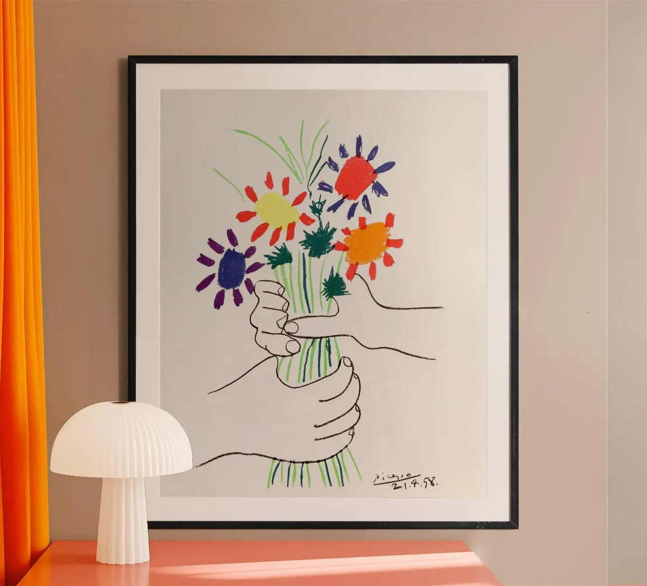 Pablo Picasso Bouquet Of Peace poster da Mrs.Allen