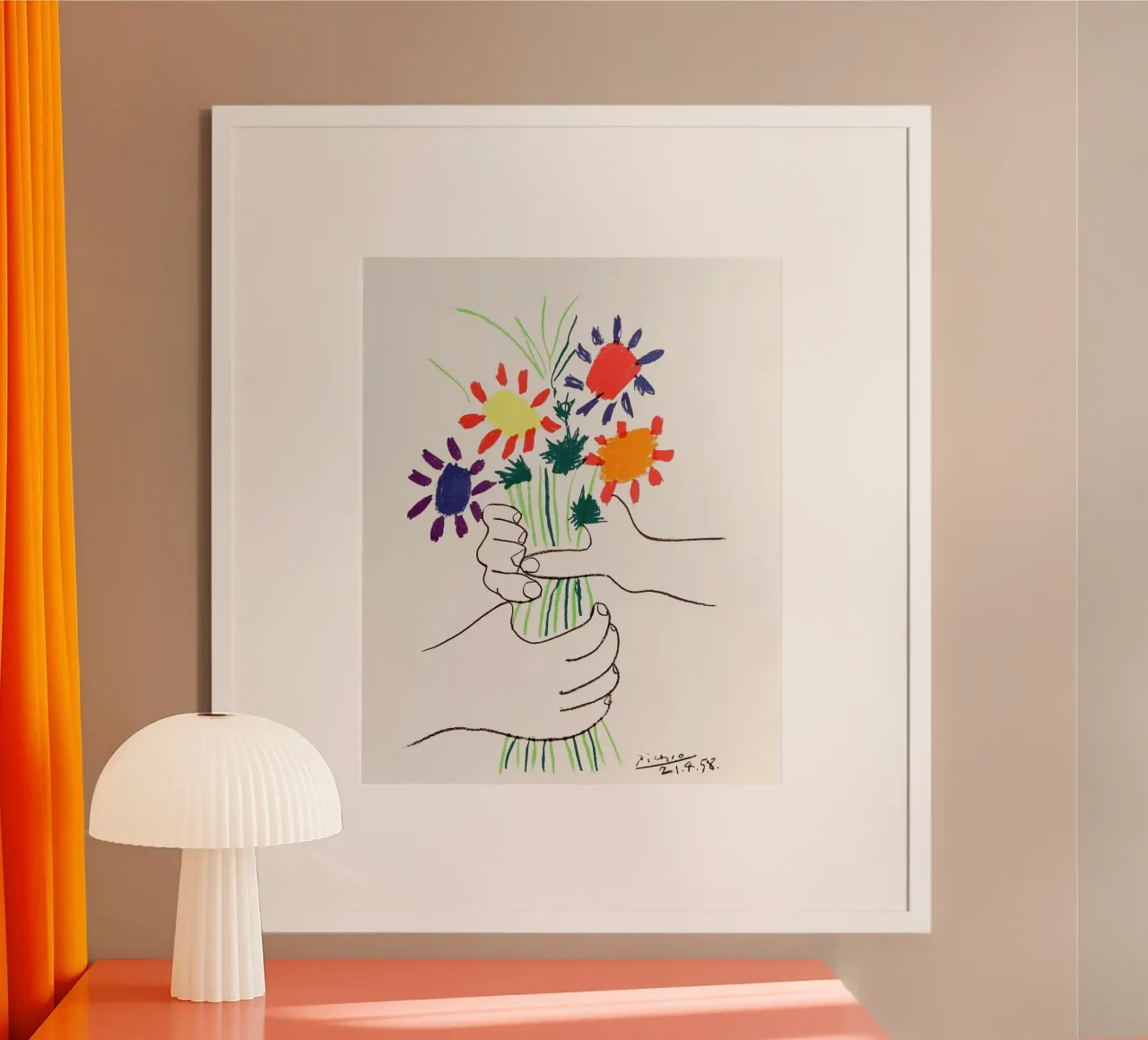 Pablo Picasso Bouquet Of Peace poster da Mrs.Allen
