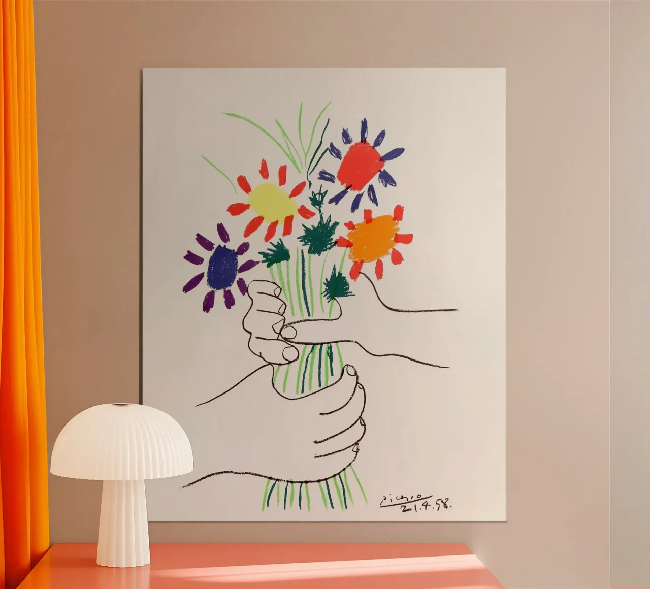 Pablo Picasso Bouquet Of Peace poster da Mrs.Allen