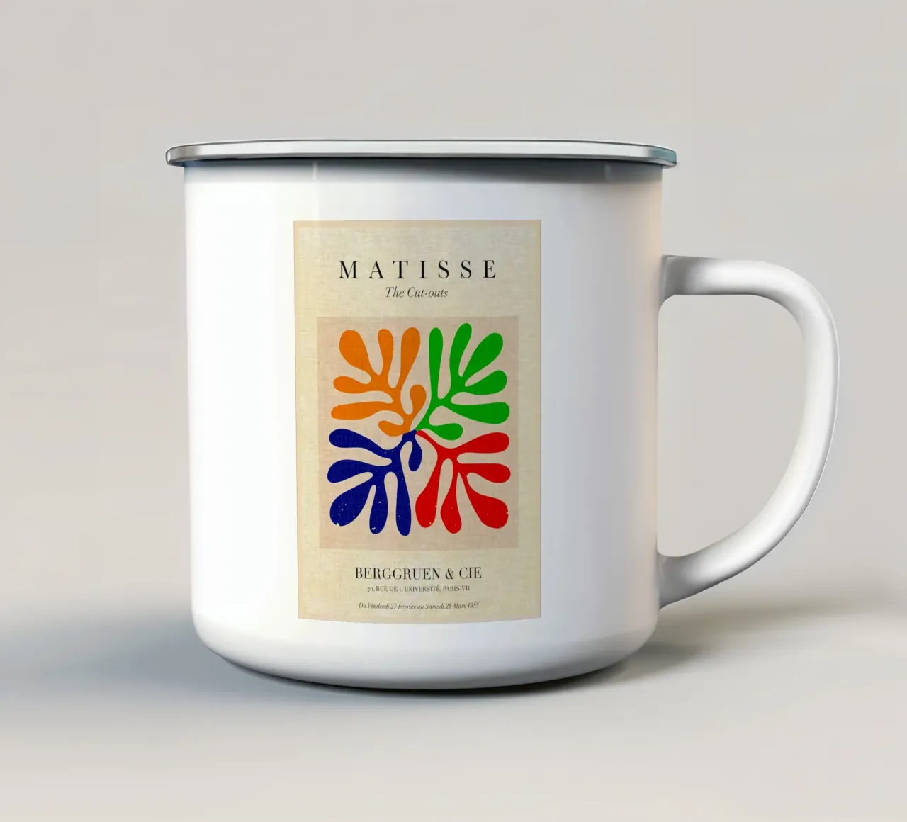 RITAGLI DI FOGLIE DELLA NATURA II tazza in smalto da MatisseShop