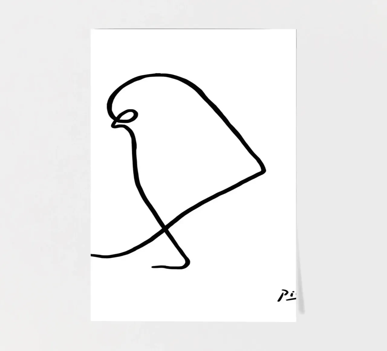 Pablo Picasso - Bird Sketch sticker sheet by Mrs.Allen