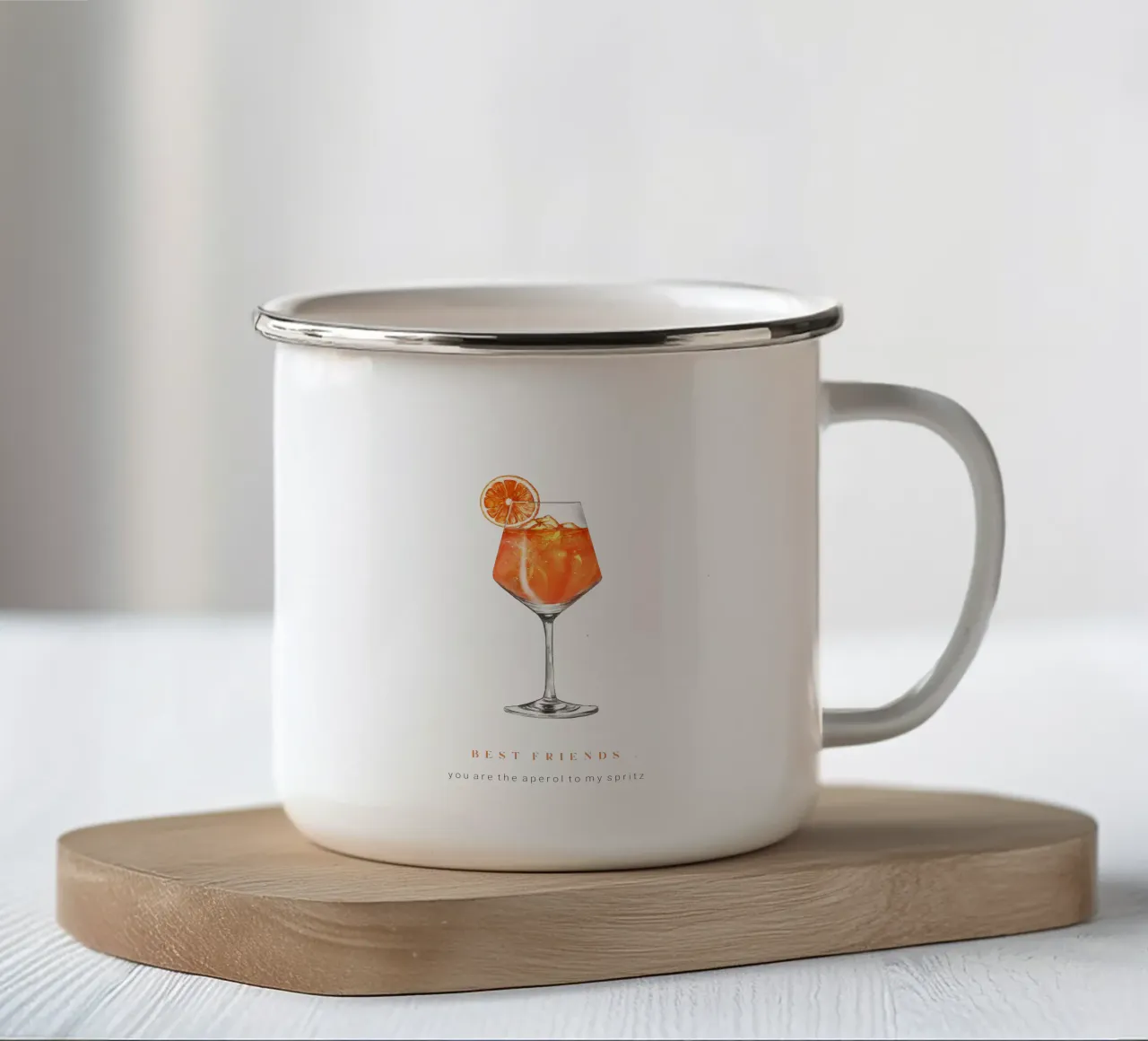 Cocktail taza de esmalte de Kartenliebe